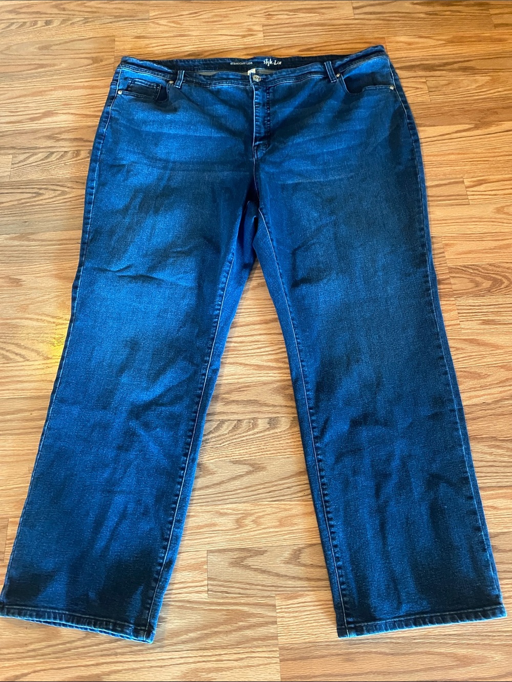 Style & Co. Relaxed Indigo Blue Jeans Size 24W Denim Casual